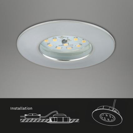 Briloner 7295-019 - LED indbygningslampe til badeværelse dæmpbar ATTACH LED/6,5W/230V IP44