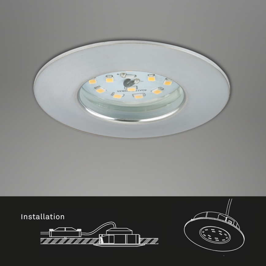 Briloner 7295-019 - LED indbygningslampe til badeværelse dæmpbar ATTACH LED/6,5W/230V IP44