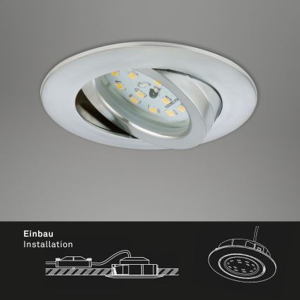 Briloner 7296-019 - LED indbygningslampe til badeværelse dæmpbar LED/6,5W/230V IP23