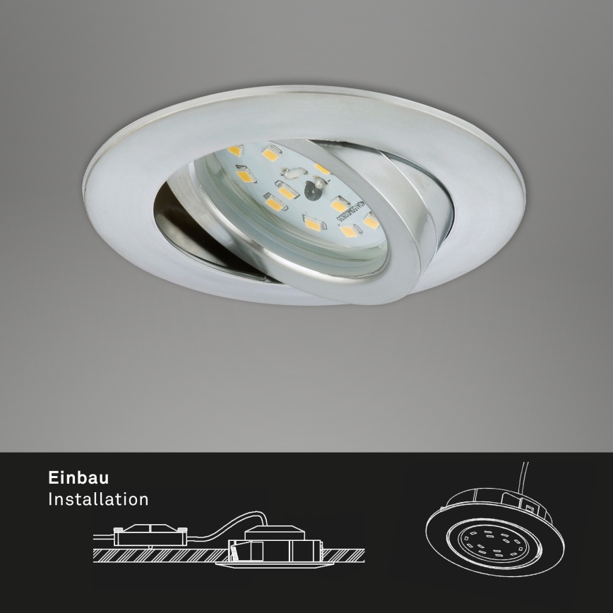 Briloner 7296-019 - LED indbygningslampe til badeværelse dæmpbar LED/6,5W/230V IP23