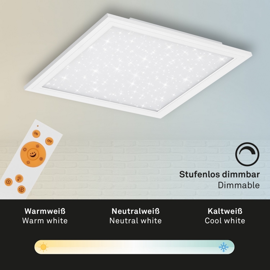 Briloner 7302-016 - LED loftlampe dæmpbar STARRY SKY LED/23W/230V 3000-6000K + fjernbetjening
