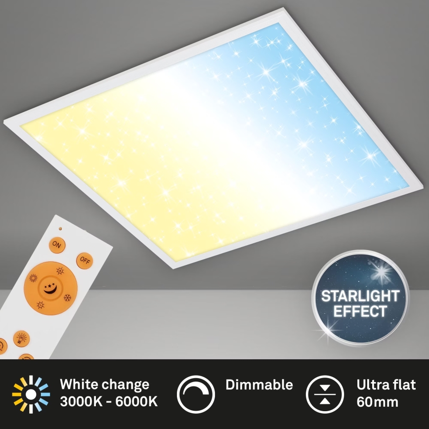 Briloner 7303-016 - LED loftlampe dæmpbar STARRY SKY LED/36W/230V 3000-6000K + fjernbetjening