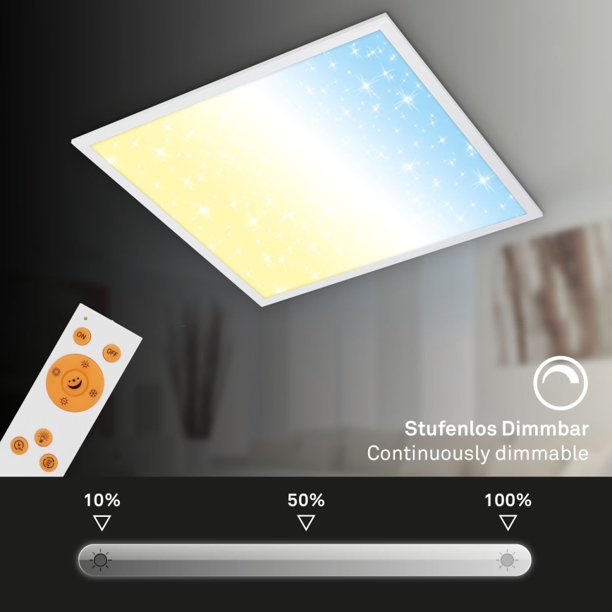 Briloner 7303-016 - LED loftlampe dæmpbar STARRY SKY LED/36W/230V 3000-6000K + fjernbetjening