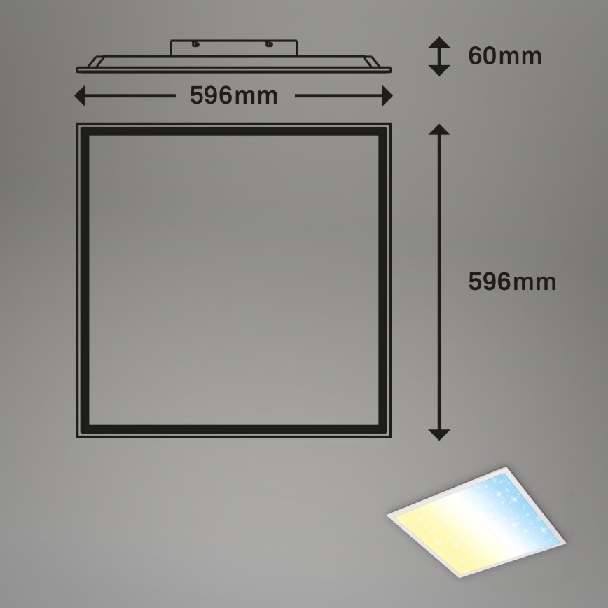 Briloner 7303-016 - LED loftlampe dæmpbar STARRY SKY LED/36W/230V 3000-6000K + fjernbetjening