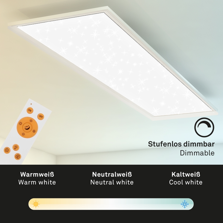 Briloner 7304-016 - LED loftlampe dæmpbar STARRY SKY LED/36W/230V 3000-6000K + fjernbetjening