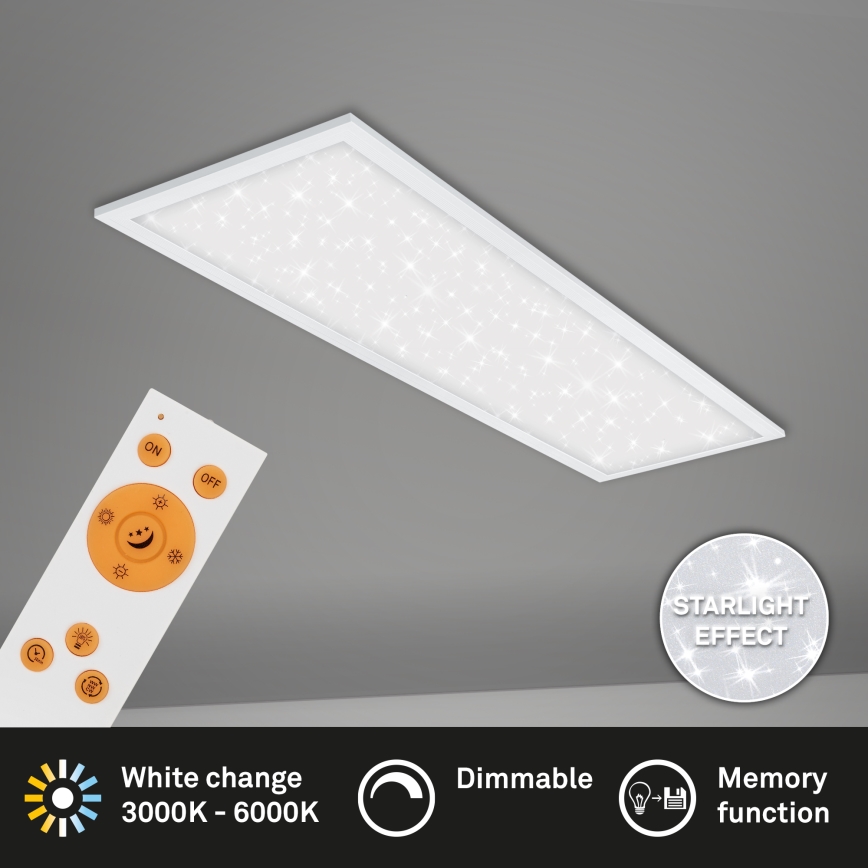 Briloner 7308-016 - LED loftlampe dæmpbar STARRY SKY LED/24W/230V 3000-6000K + fjernbetjening