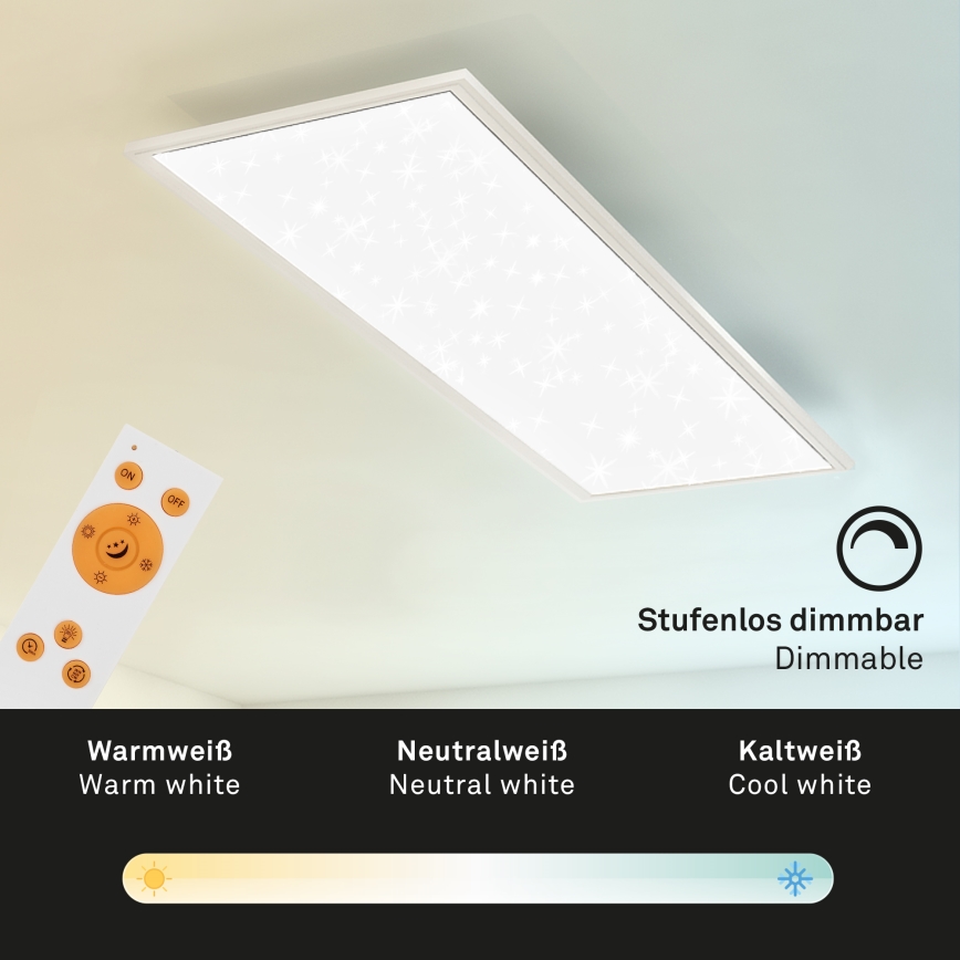 Briloner 7308-016 - LED loftlampe dæmpbar STARRY SKY LED/24W/230V 3000-6000K + fjernbetjening