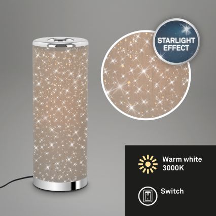 Briloner 7334-011 - LED bordlampe STARRY SKY 1xGU10/5W/230V brun