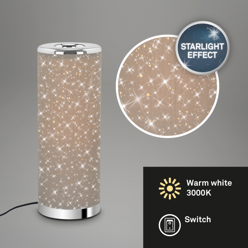Briloner 7334-011 - LED bordlampe STARRY SKY 1xGU10/5W/230V brun