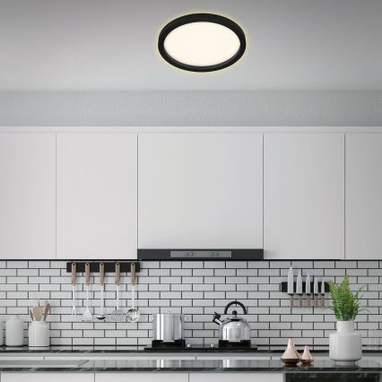 Briloner 7361-015 - LED loftlampe CADRE LED/18W/230V diam. 29,7 cm sort