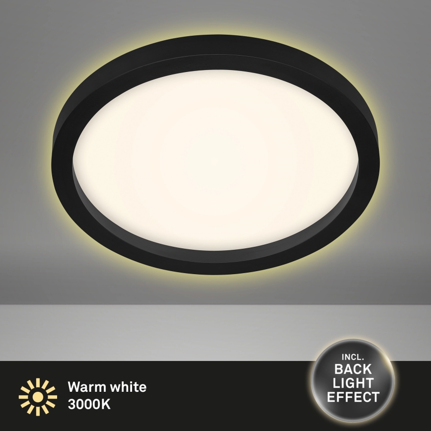 Briloner 7361-015 - LED loftlampe CADRE LED/18W/230V diam. 29,7 cm sort