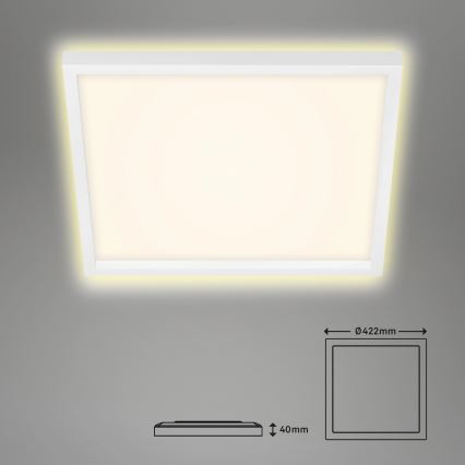 Briloner 7364-016 - LED loftlampe CADRE LED/22W/230V 42,2x42,2 cm hvid