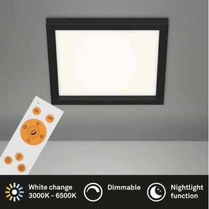 Briloner 7370-015 - LED loftlampe dæmpbar GEO BASIC LED/18W/230V 3000-6500K + fjernbetjening