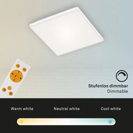 Briloner 7378-016 - LED panel dæmpbart LED/12W/230V 3000/4000/6500K + fjernbetjening