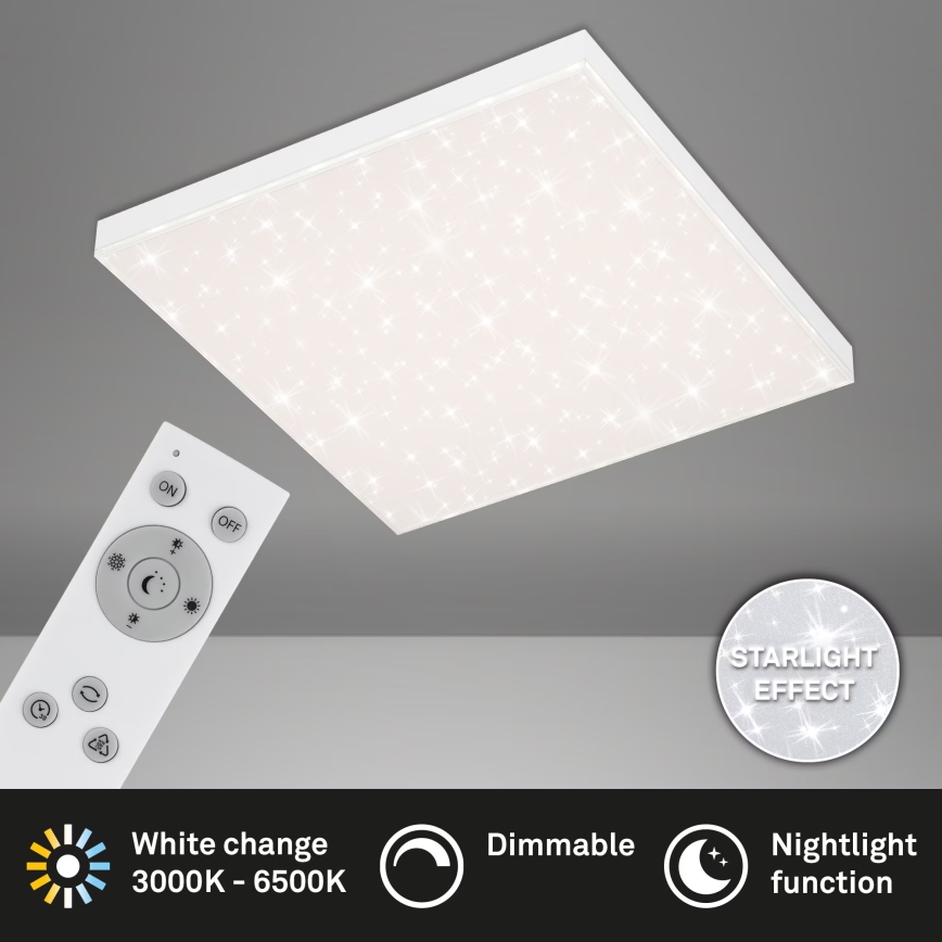 Briloner 7381-116 - LED loftlampe dæmpbar STARRY SKY LED/24W/230V 3000-6500K + fjernbetjening