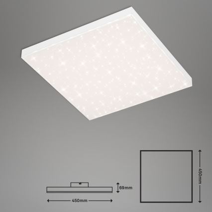 Briloner 7381-116 - LED loftlampe dæmpbar STARRY SKY LED/24W/230V 3000-6500K + fjernbetjening