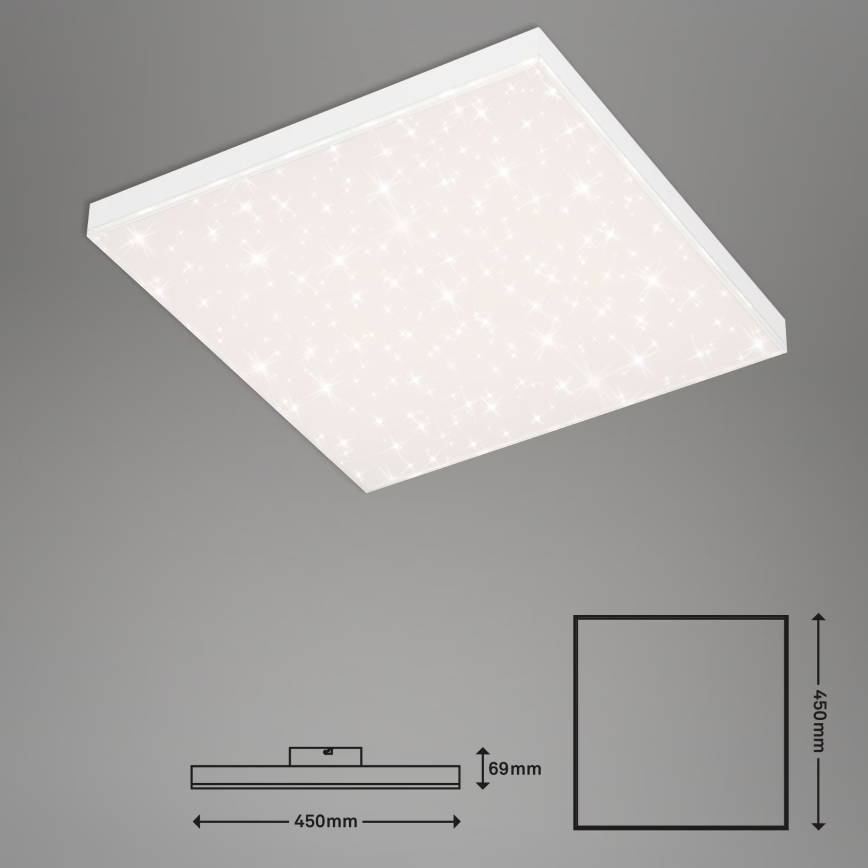 Briloner 7381-116 - LED loftlampe dæmpbar STARRY SKY LED/24W/230V 3000-6500K + fjernbetjening