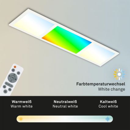 Briloner 7388-016 - Loftlampe m. RGBW-farver dæmpbar LED/24W/230V 3000-6500K + fjernbetjening