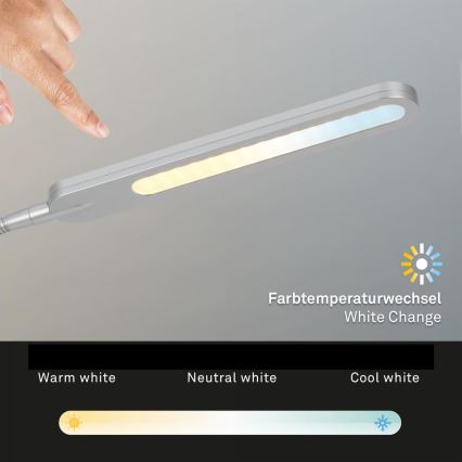 Briloner 7389-014 - LED Dæmpbar touch-funktion flexible bordlampe SERVO LED/8W/230V 3000/4000/6500K