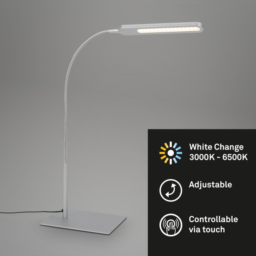 Briloner 7389-014 - LED Dæmpbar touch-funktion flexible bordlampe SERVO LED/8W/230V 3000/4000/6500K