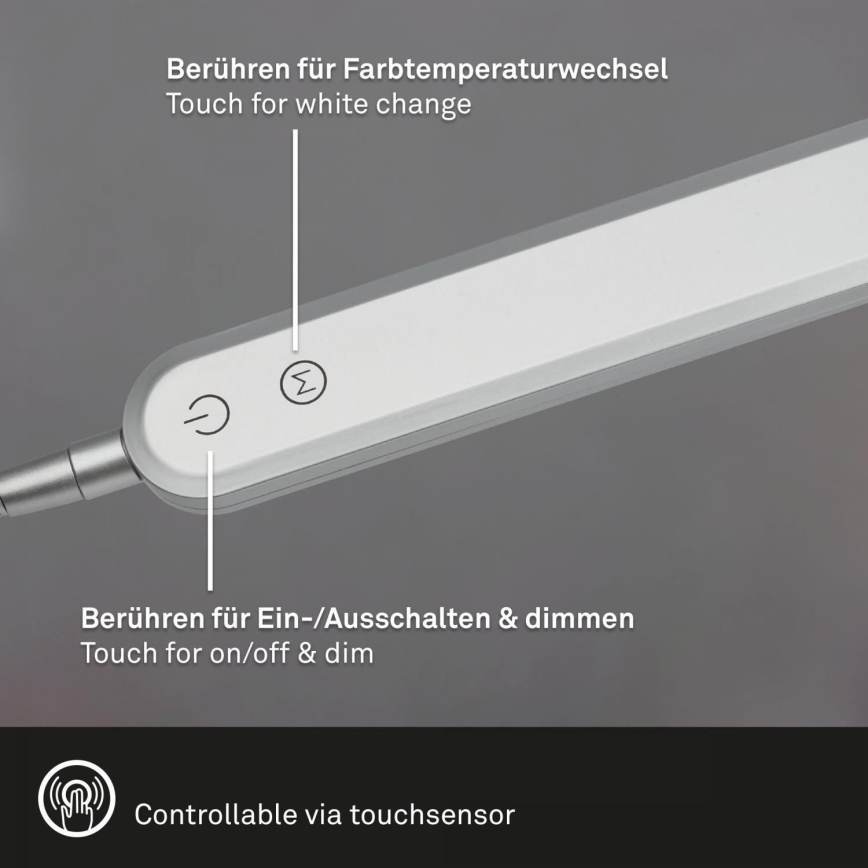 Briloner 7389-014 - LED Dæmpbar touch-funktion flexible bordlampe SERVO LED/8W/230V 3000/4000/6500K