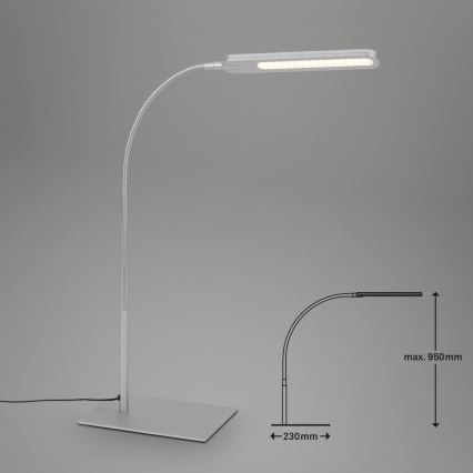 Briloner 7389-014 - LED Dæmpbar touch-funktion flexible bordlampe SERVO LED/8W/230V 3000/4000/6500K