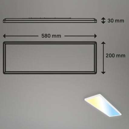 Briloner 7403-016 - LED loftlampe dæmpbar SLIM LED/23W/230V 2700-6500K + fjernbetjening