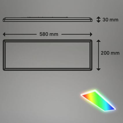 Briloner 7404-016 - Dæmpbar RGBW LED overflademonteret panel LED/22W/230V 4000K + fjernbetjening