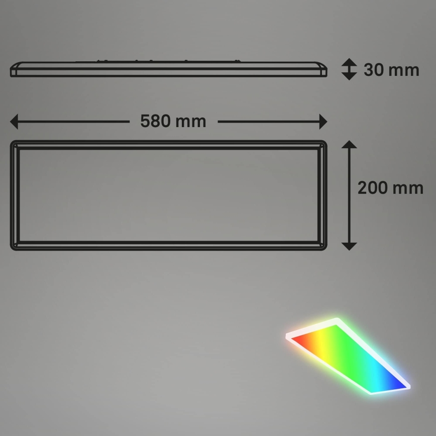 Briloner 7404-016 - Dæmpbar RGBW LED overflademonteret panel LED/22W/230V 4000K + fjernbetjening