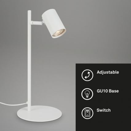 Briloner 7408-016 - Bordlampe RETRO 1xGU10/9W/230V hvid