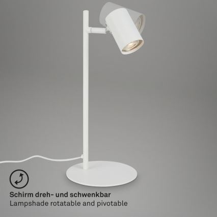 Briloner 7408-016 - Bordlampe RETRO 1xGU10/9W/230V hvid