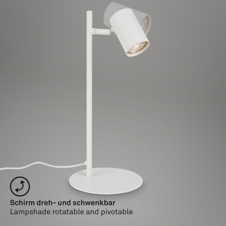 Briloner 7408-016 - Bordlampe RETRO 1xGU10/9W/230V hvid