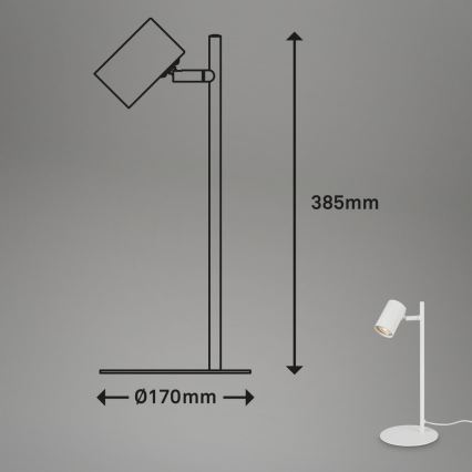 Briloner 7408-016 - Bordlampe RETRO 1xGU10/9W/230V hvid