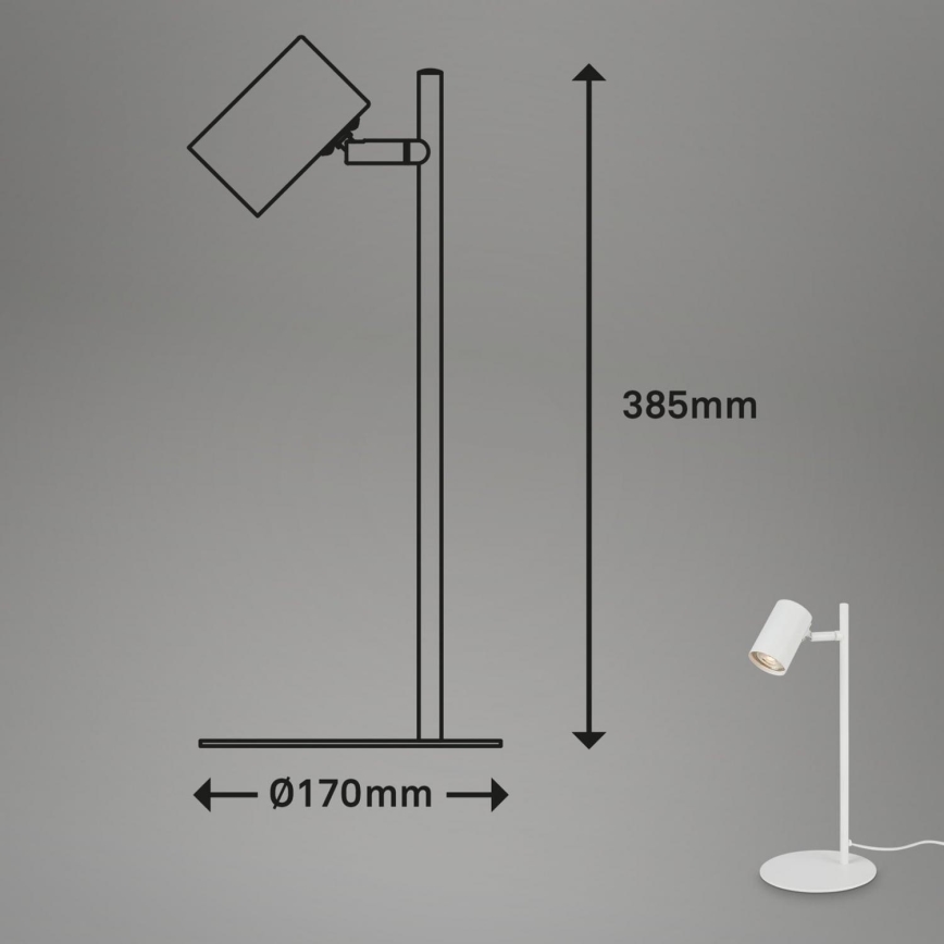 Briloner 7408-016 - Bordlampe RETRO 1xGU10/9W/230V hvid