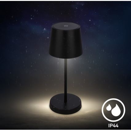 Briloner 7423015 - Udendørs LED bordlampe dæmpbar og genopladelig LED/2,6W/5V IP44 2000 mAh sort