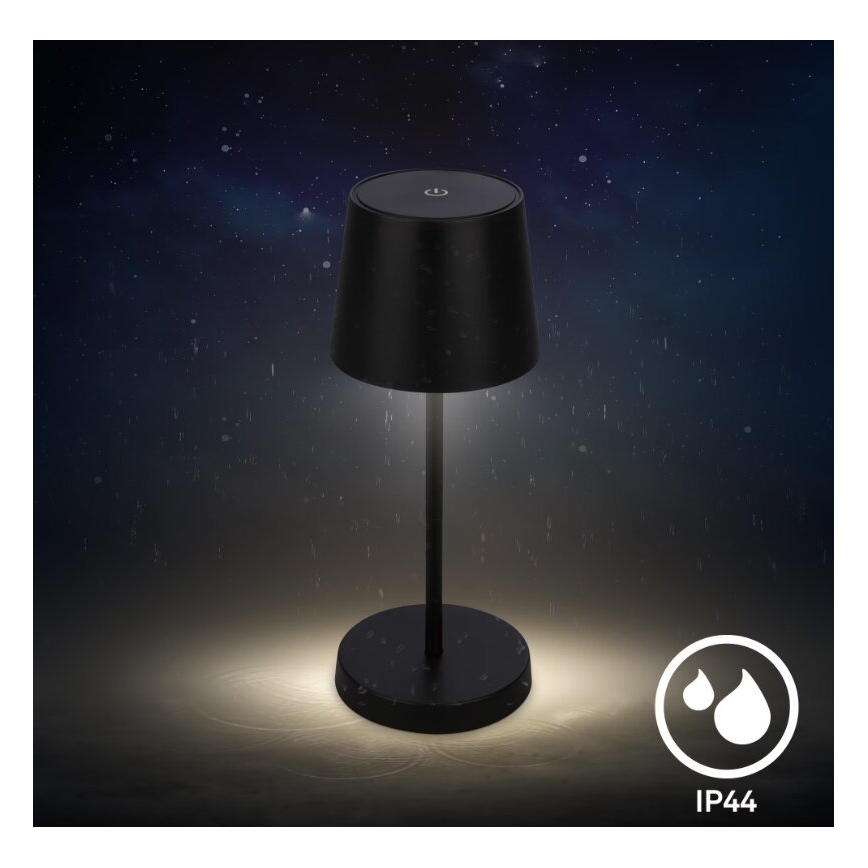 Briloner 7423015 - Udendørs LED bordlampe dæmpbar og genopladelig LED/2,6W/5V IP44 2000 mAh sort