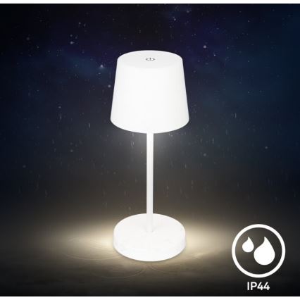 Briloner 7423016 - Udendørs LED bordlampe dæmpbar og genopladelig LED/2,6W/5V 2000mAh IP44 hvid