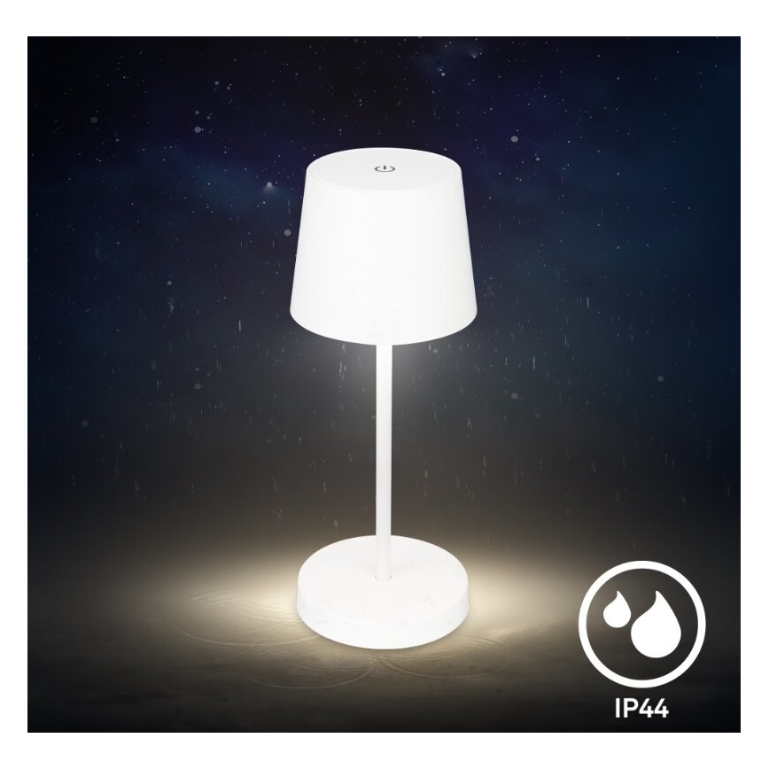Briloner 7423016 - Udendørs LED bordlampe dæmpbar og genopladelig LED/2,6W/5V 2000mAh IP44 hvid