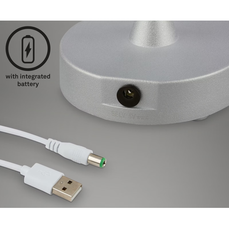 Briloner 7445-014 - Udendørs LED bordlampe m. touch-funktion dæmpbar og genopladelig LED/3W/5V IP44 2000 mAh