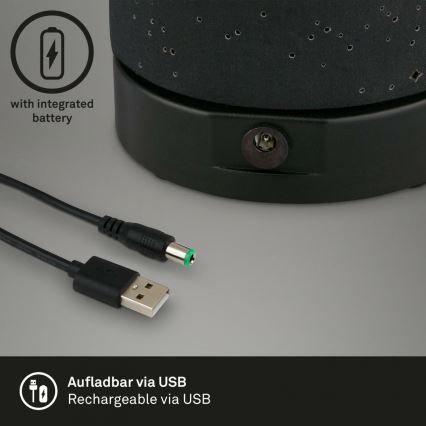 Briloner 7449-015 - Udendørs LED lampe m. touch-funktion dæmpbar STARRY SKY LED/3W/5V IP44 sort