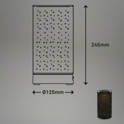 Briloner 7449-015 - Udendørs LED lampe m. touch-funktion dæmpbar STARRY SKY LED/3W/5V IP44 sort