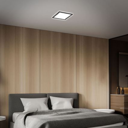 Briloner 7457-414 - SLIM LED-loftlampe 18W/230V 4000K 29x29 cm sort