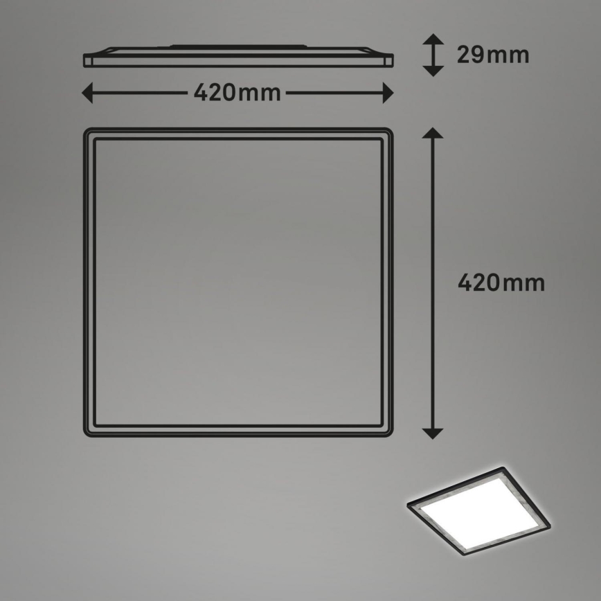 Briloner 7459-414 - LED loftlampe dæmpbar SLIM LED/22W/230V 2700-6500K + fjernbetjening