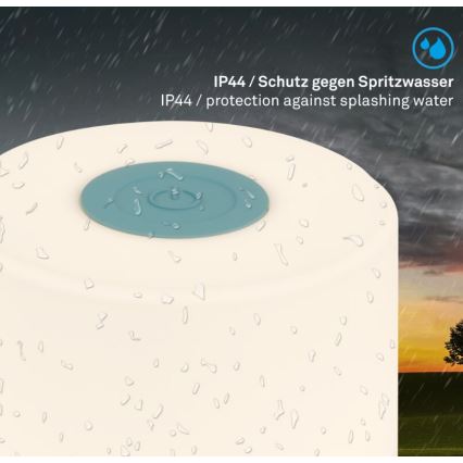 Briloner 7461010 - Udendørs LED bordlampe dæmpbar og genopladelig LED/2W/5V IP44 1200 mAh blå