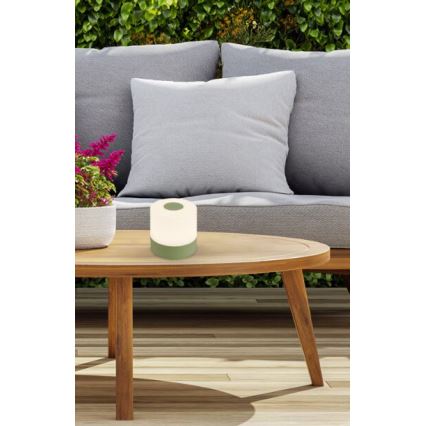 Briloner 7461019 - Udendørs LED bordlampe dæmpbar og genopladelig LED/2W/5V IP44 1200 mAh grøn