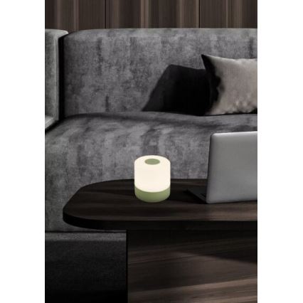 Briloner 7461019 - Udendørs LED bordlampe dæmpbar og genopladelig LED/2W/5V IP44 1200 mAh grøn