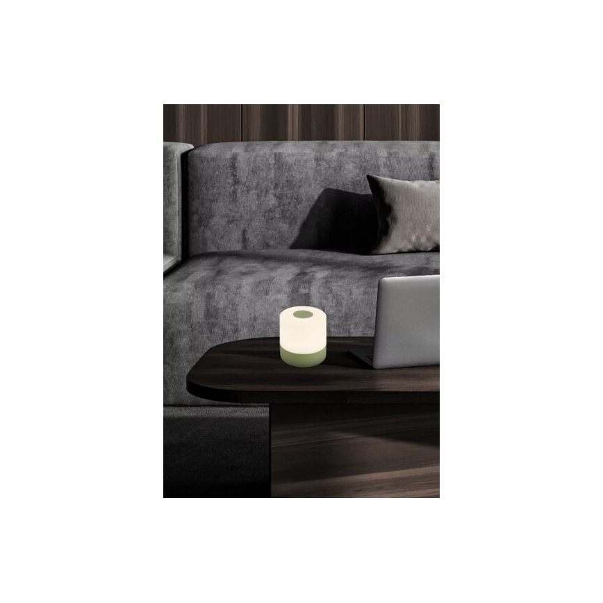 Briloner 7461019 - Udendørs LED bordlampe dæmpbar og genopladelig LED/2W/5V IP44 1200 mAh grøn