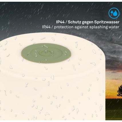 Briloner 7461019 - Udendørs LED bordlampe dæmpbar og genopladelig LED/2W/5V IP44 1200 mAh grøn