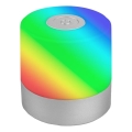 Briloner 7462014 - Udendørs LED bordlampe m. RGB-farver genopladelig LED/1,5W/5V IP44 1200 mAh mat krom
