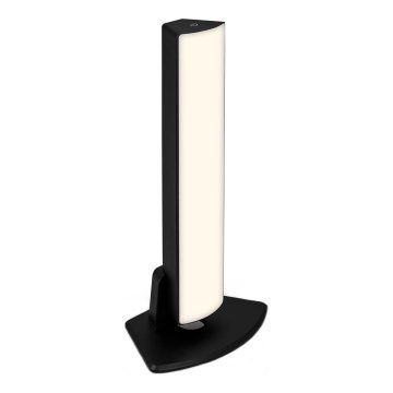 Briloner 7474-015 - Udendørs LED bordlampe m. touch-funktion 2-i-1 dæmpbar og genopladelig LED/7W/5V 2x2200 mAh USB 3000K IP44 sort